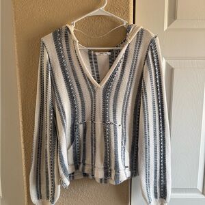 Onielle Striped Knit Hoodie
